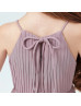 Mauve Pleated Chiffon Layered Junior Bridesmaid Dress
